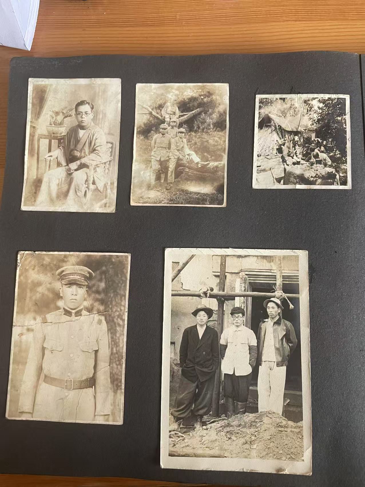 Japanese Old photo album WWII VINTAGE  RARE 63 photos 1940s