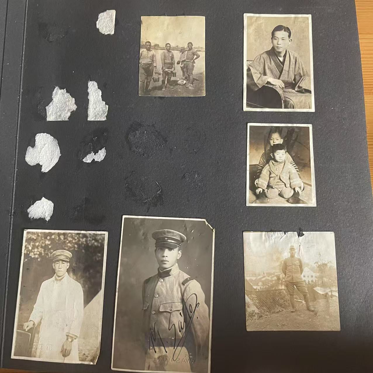 Japanese Old photo album WWII VINTAGE  RARE 63 photos 1940s