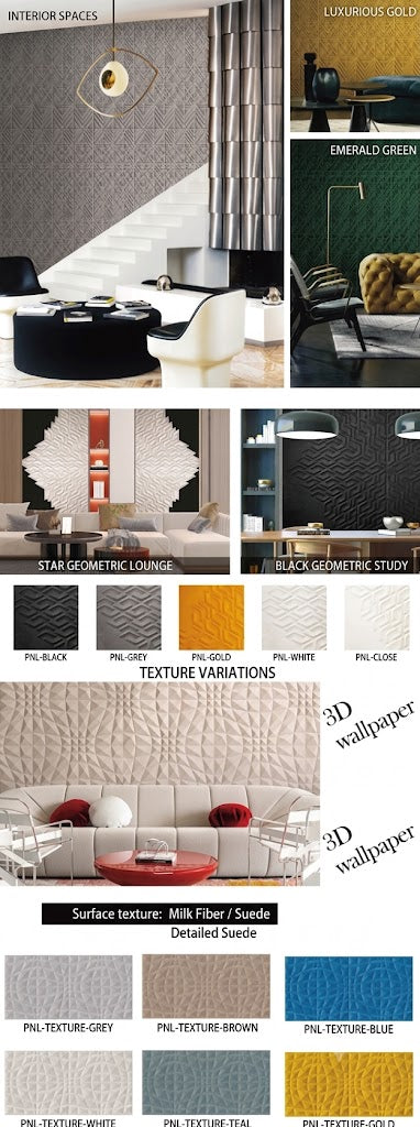3D Space Cotton Wall Covering with Suede Texture – Wall Decor Fabric Roll